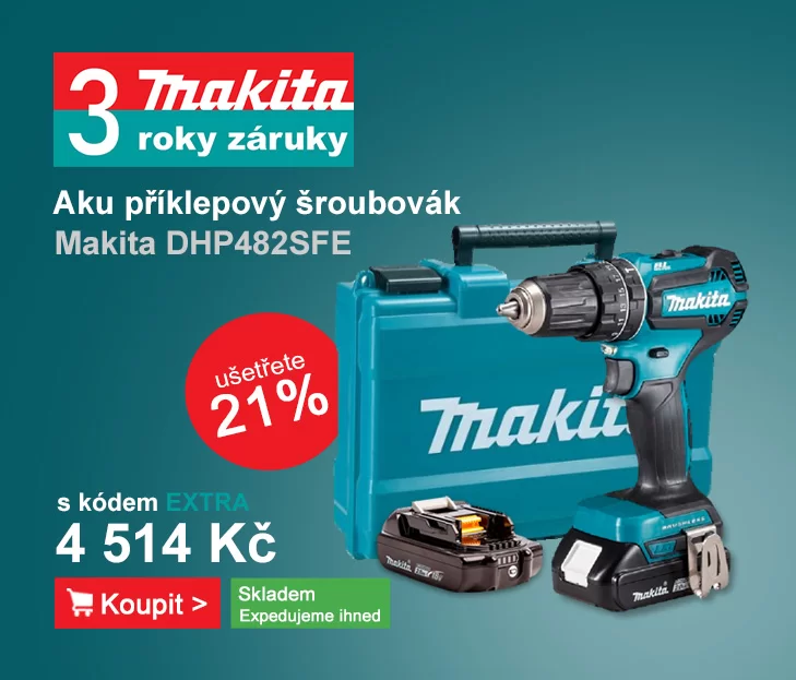 Aku příklepový šroubovák Li-ion LXT 18V/2x3,0 Ah Makita DHP482SF