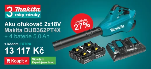 Aku ofukovač 2x18V 4x5,0Ah Makita DUB362PT4X