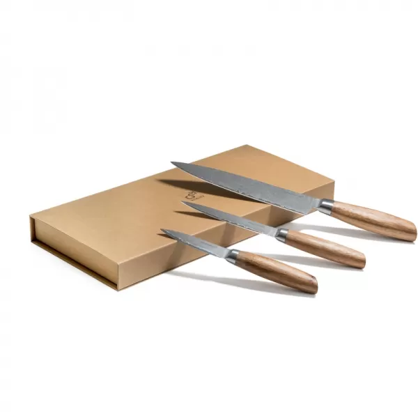 Sada nožů G21 Gourmet Damascus small box 3 ks, rukojeť zebrawood 6002231