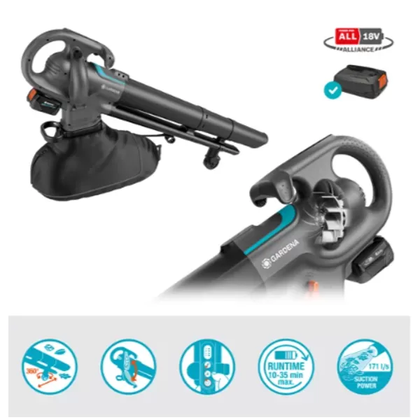 Aku vysavač/foukač PowerJetCollect 18V 1x4,0Ah Gardena 14895-20
