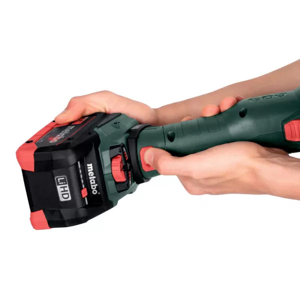 Aku úhlová bruska s plochou hlavou 18V bez aku WVBF 18 LT BL 11-125 Quick Metabo 601307840