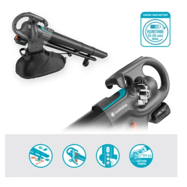 Aku vysavač/foukač PowerJetCollect 18V - bez aku Gardena 14895-55