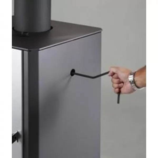 Krbová kamna černá, béžová dlažba s výměníkem Haas+Sohn MANTOVA AL II