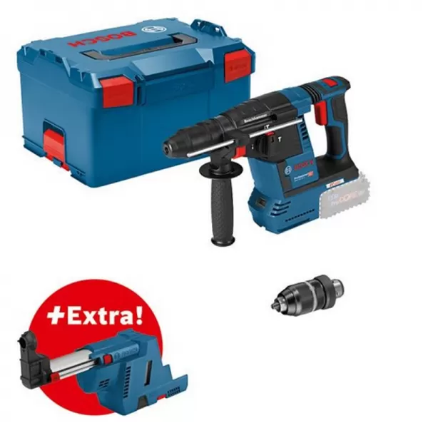 Aku vrtací kladivo SDS plus 18V bez aku Bosch GBH 18V-26F + GDE 061191000K