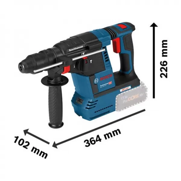 Aku vrtací kladivo s SDS plus GBH 18V-26F Bosch 061191000E