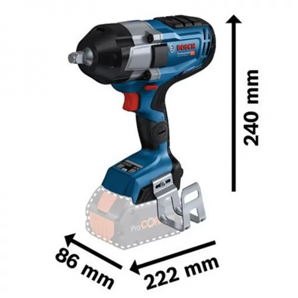 Aku rázový utahovák GDS 18V-1000 C Bosch 06019J8001