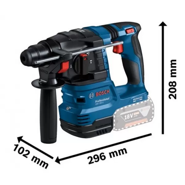 Sada 3 ks 18V nářadí: GSR + GWS + GBH + 2× GBA 18V 4.0 Ah + GAL 18V-40 Bosch 0615A50094