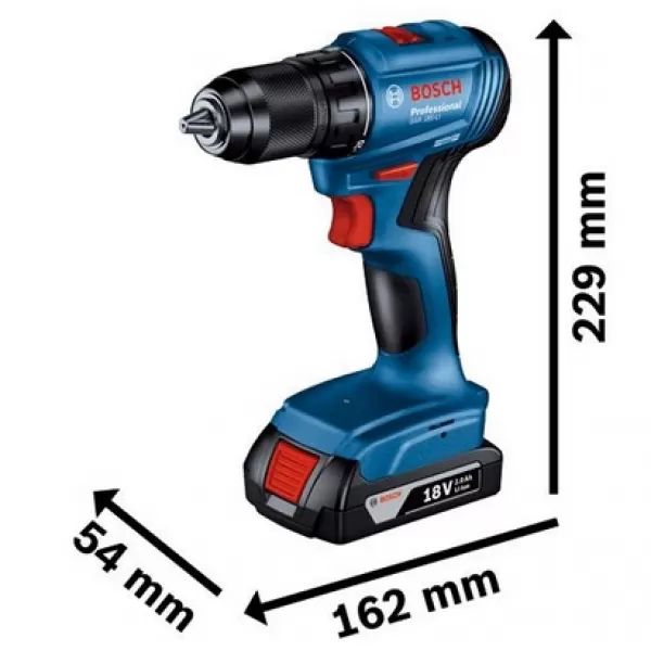 Aku kombinovaná sada 18V 2x2,0Ah GDX 18V-285 + GSR 185-LI + 2× 2,0 Ah + GAL 18V-20 Bosch 06019N2123