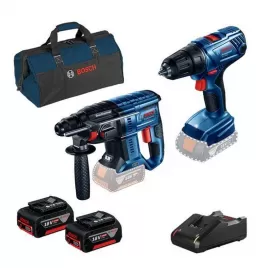 Aku set Bosch GBH 180-LI + GSR 180-LI + 2×GBA 18V 4,0Ah 0615990M31
