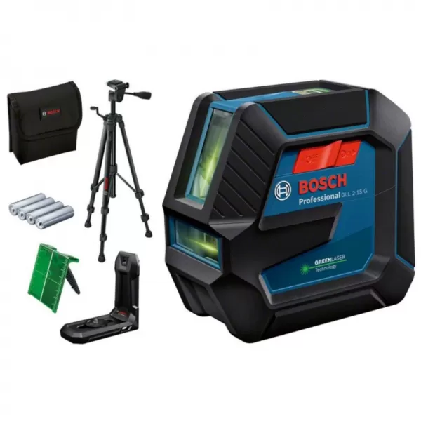 Křížový laser BOSCH GLL 2-15 G se stativem (IP64) 0 601 063 W01