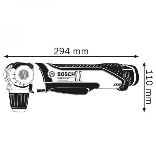 Aku úhlová vrtačka GWB 12V-10 Bosch 0601390909