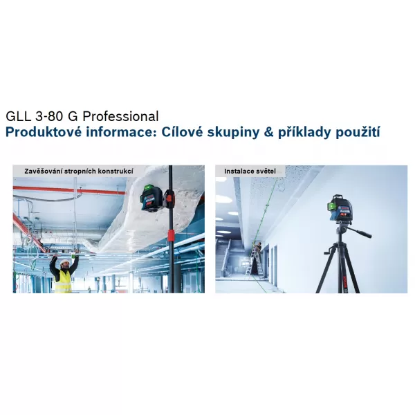 Křížový laser Professional Bosch GLL 3-80 G 0601063Y00