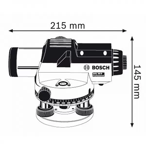 Optický nivelační přístroj Bosch GOL 20 D Professional 0 601 068 400