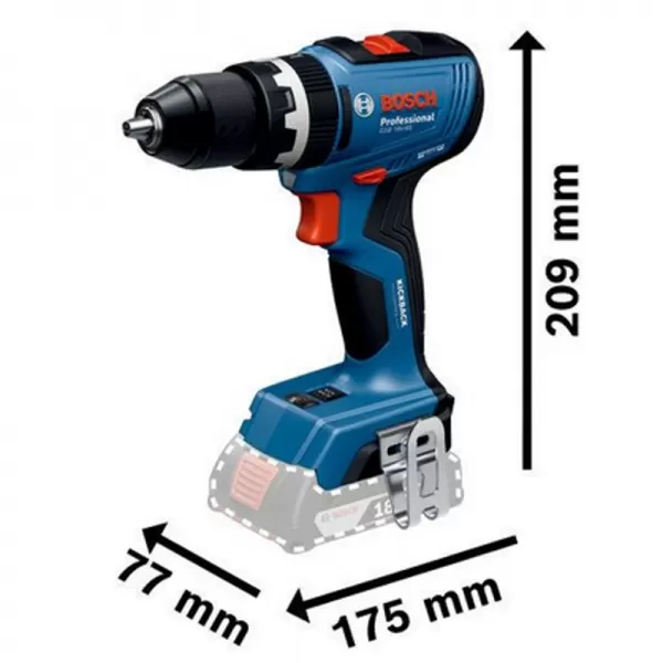 Aku příklepový vrtací šroubovák 18V 2x4,0Ah ProCORE Bosch GSB 18V-65