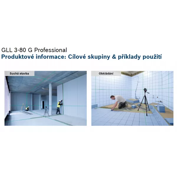 Křížový laser Professional Bosch GLL 3-80 G 0601063Y00