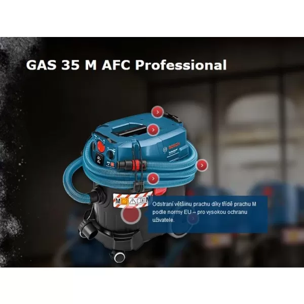 Vysavač na suché a mokré vysávání Bosch GAS 35 M AFC Professional 0.601.9C3.100