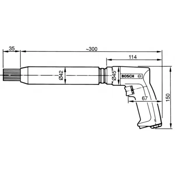 Pneumatický jehlový otloukač Bosch Professional 0607560502