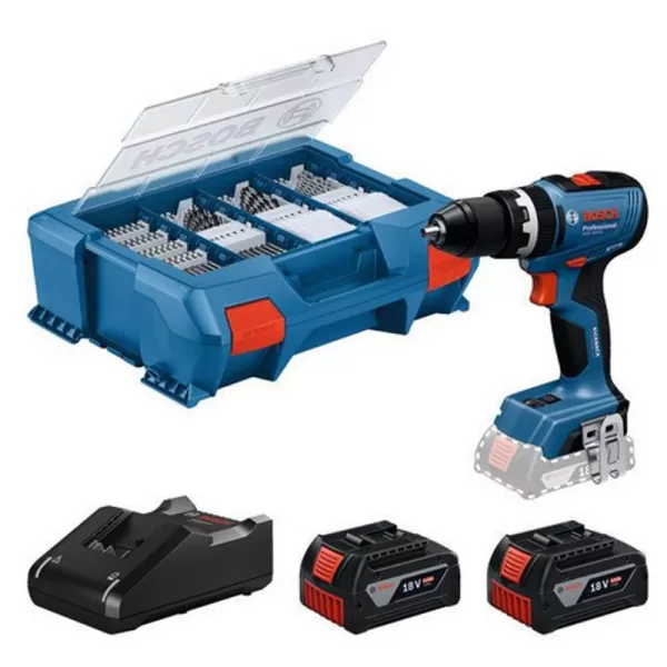 Aku příklepový vrtací šroubovák 18V 2x4,0Ah Bosch GSB 18V-65
