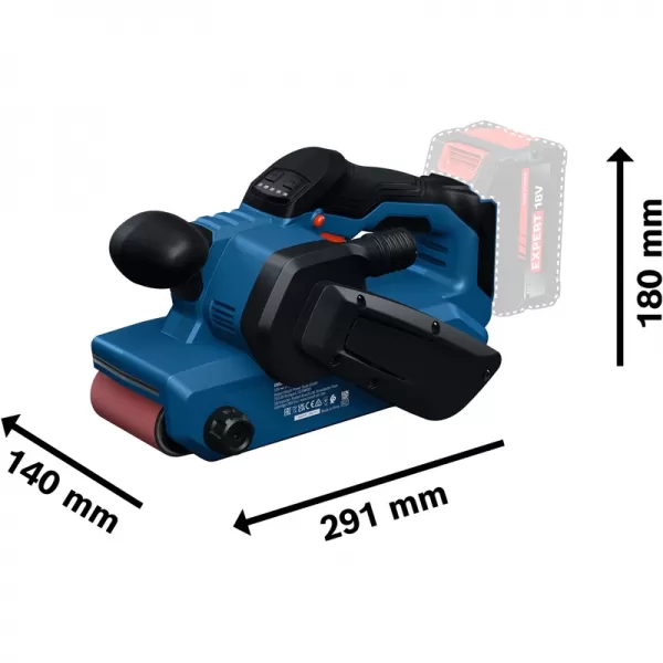 Aku pásová bruska 18V bez aku Bosch PRO GBS18V-75 06012C2000