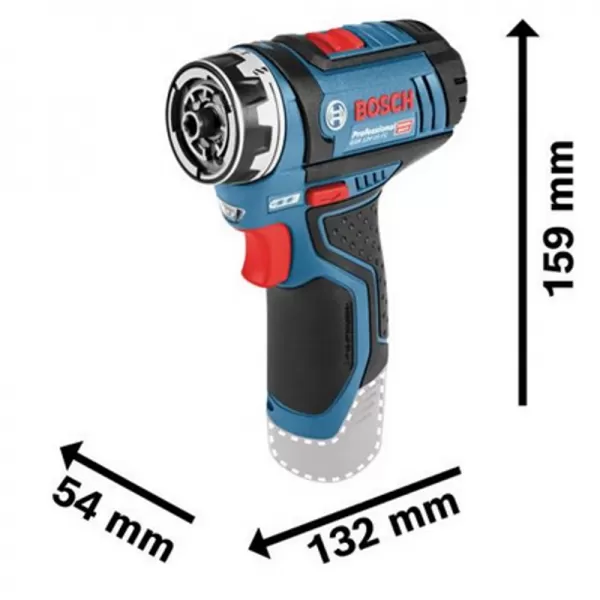 Aku vrtací šroubovák 2x2,0Ah Bosch GSR 12V-15 FC 0.601.9F6.000