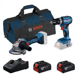 Aku kombinovaná sada 18V 2x4,0Ah GSB 18V-45 + GWS 18V-8 + 2× GBA 4.0 Ah + GAL 18V-40 + RAF BAG Bosch 0615V0001Y