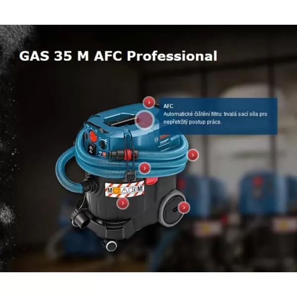 Vysavač na suché a mokré vysávání Bosch GAS 35 M AFC Professional 0.601.9C3.100