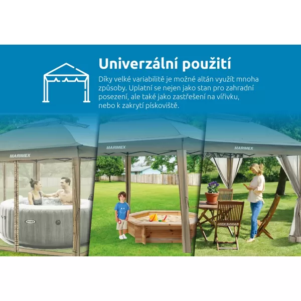 Zahradní altán Marimex Vista 3x3 m - béžový 10970574