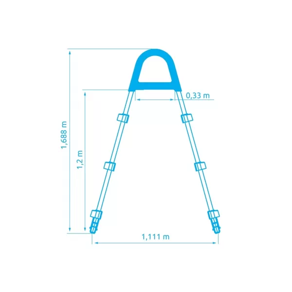 Schůdky k bazénům - výška stěny do 1,22 m - šedé Marimex 10950036