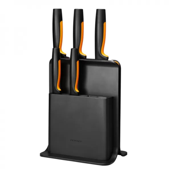 Bambusový blok s pěti noži černý Fiskars 1057554