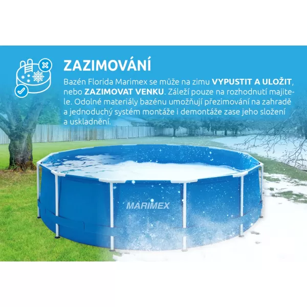 Bazén Marimex Florida 3,66x0,99 m se zabudovaným skimmerem - motiv TEAK 10340285