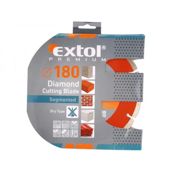 Dia kotouč řezný segmentový 180x22,2mm EXTOL PREMIUM 108714