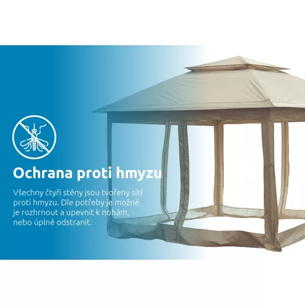 Zahradní altán Marimex Vista 3x3 m - béžový 10970574