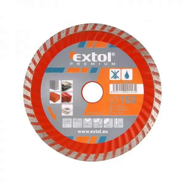 Dia kotouč turbo 125x22,2mm EXTOL PREMIUM 108752