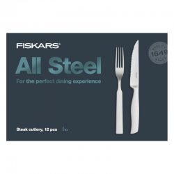 Sada steakových příborů All Steel, 12 ks Fiskars 1054800