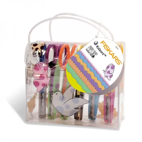 Kidzors - sada x 6 pták, kuře, prasátko, včelka, motýl, kráva Fiskars 1003730