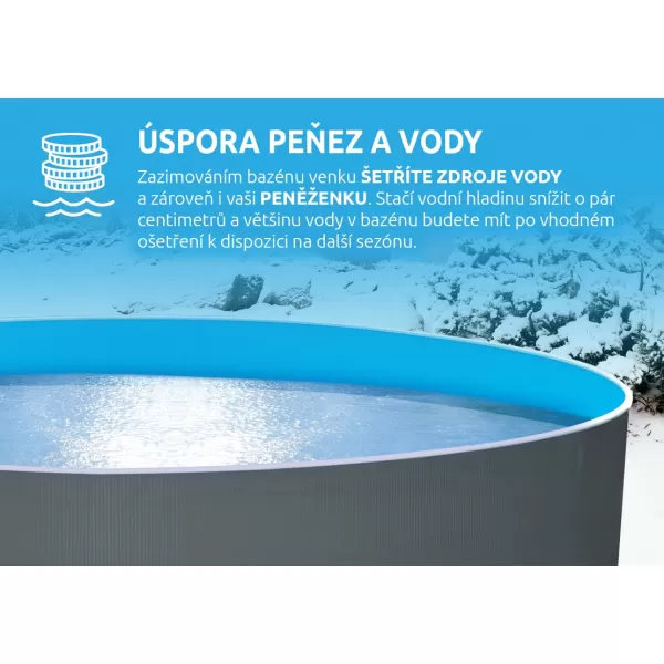 Bazén Orlando 3,05x0,91 m s příslušenstvím - motiv šedý Marimex 10303042