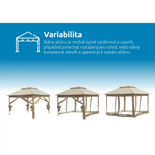 Zahradní altán Marimex Vista 3x3 m - béžový 10970574