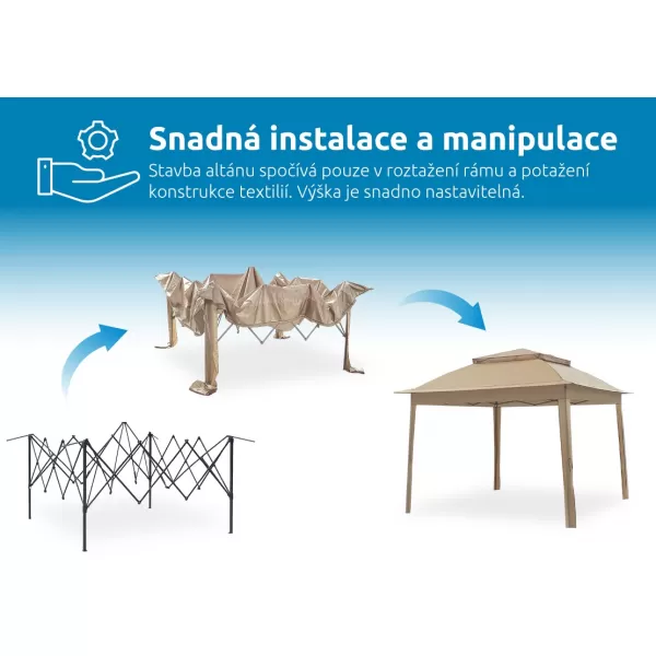 Zahradní altán Marimex Vista 3x3 m - béžový 10970574