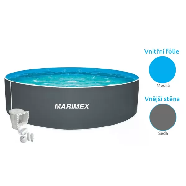 Bazén Orlando 3,05x0,91 m s příslušenstvím - motiv šedý Marimex 10303042