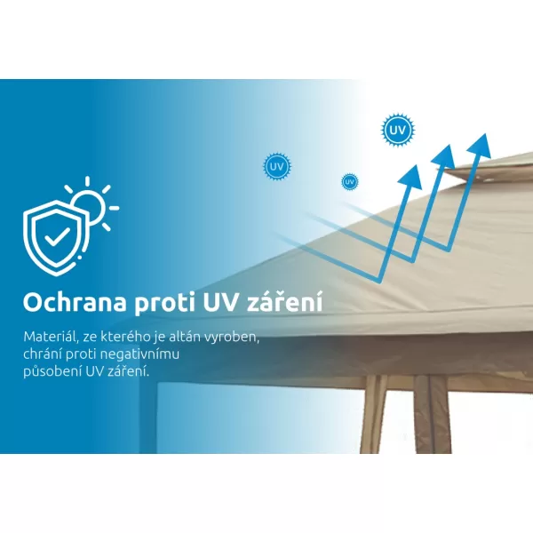 Zahradní altán Marimex Vista 3x3 m - béžový 10970574