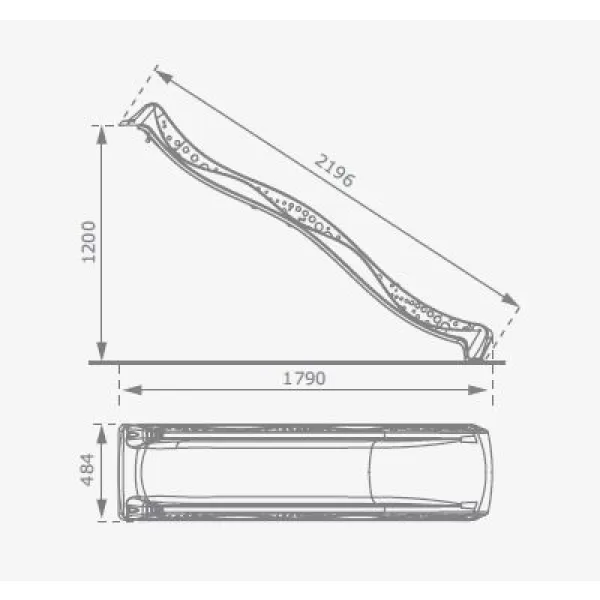 Skluzavka s přípojkou na vodu červená 2,20 m Marimex 11640516