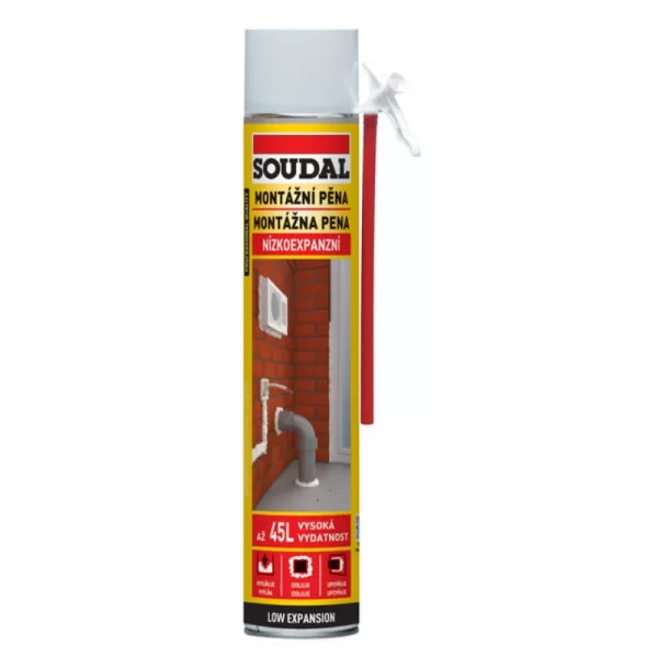Nízkoexpanzní montážní pěna trubičková SOUDAL 750ml