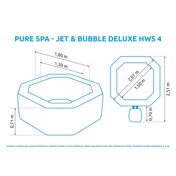 Vířivý bazén Pure Spa - Jet & Bubble Deluxe HWS 4 Marimex 11400242