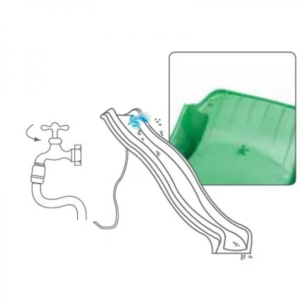 Dětská skluzavka s přípojkou na vodu žlutá 2,20 m Marimex 11640065