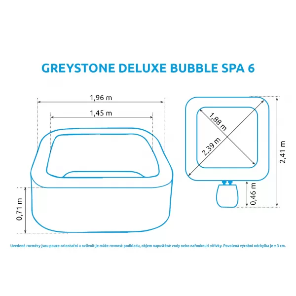 Vířivý bazén Pure Spa Greystone Deluxe Bubble Spa 6 NP Marimex 11400295