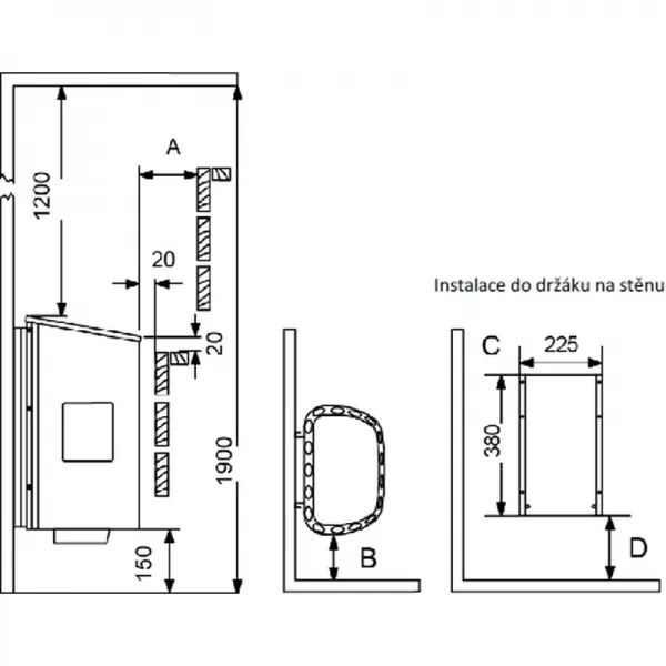 Saunová kamna SAWO Scandia NB Trendline - 9 kw 11101033