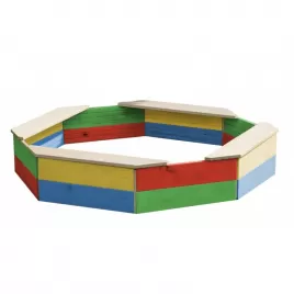 Dřevěné pískoviště osmihranné barevné Marimex 11640198