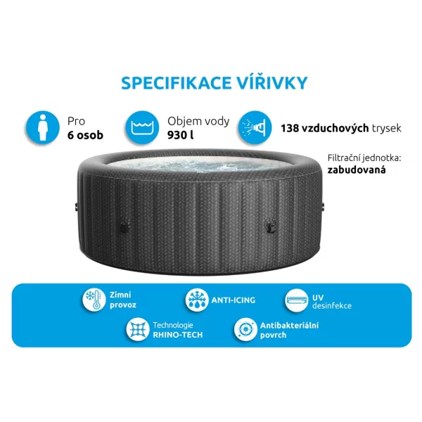 Bazén vířivý MSPA Ottoman C-OM062 Marimex 11400299