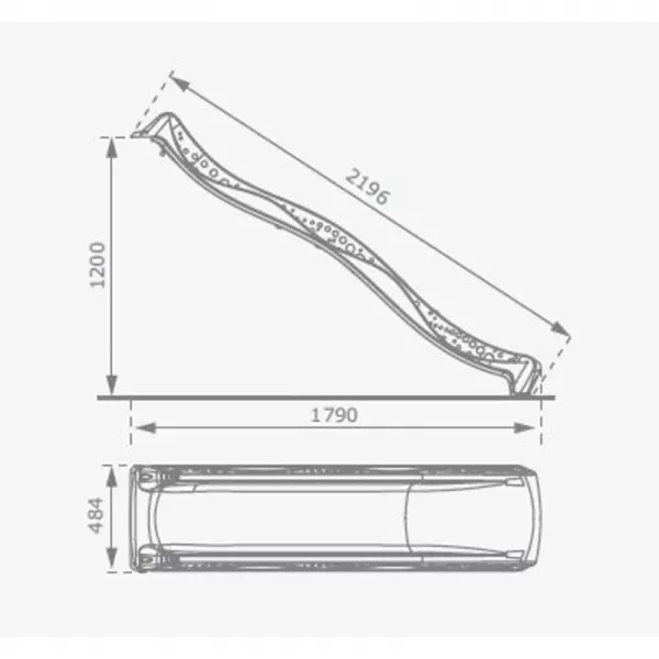 Dětská skluzavka s přípojkou na vodu žlutá 2,20 m Marimex 11640065