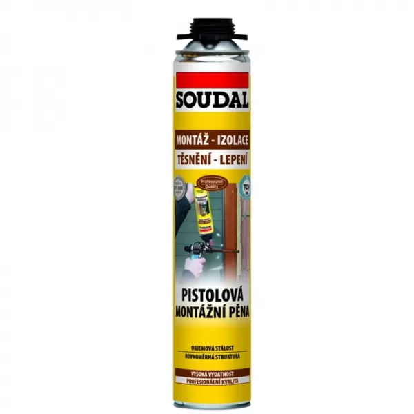 Montážní pěna pistolová SOUDAL 750ml